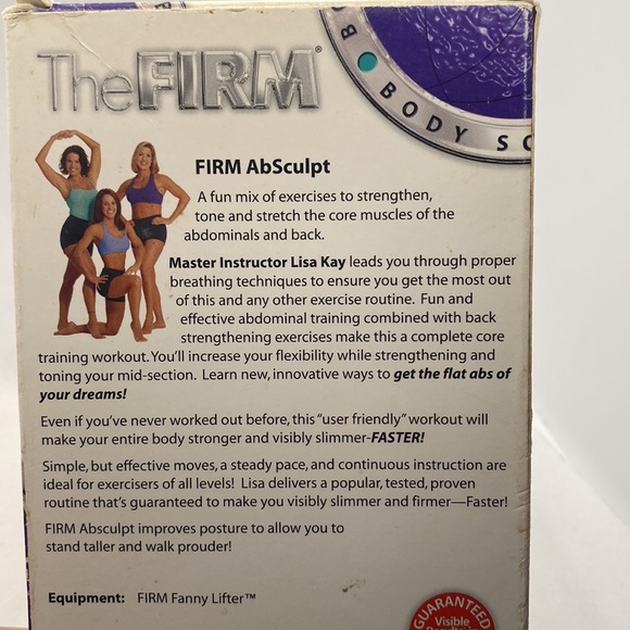 The Firm Ab Sculpt VHS Fanny Lifter Series Workout by Lisa Kay Fitness Exercise - Picture 4 of 7